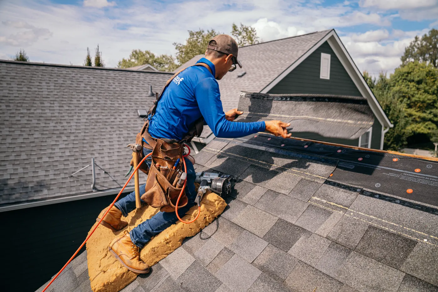 Commercial roof inspection documented in Delphi