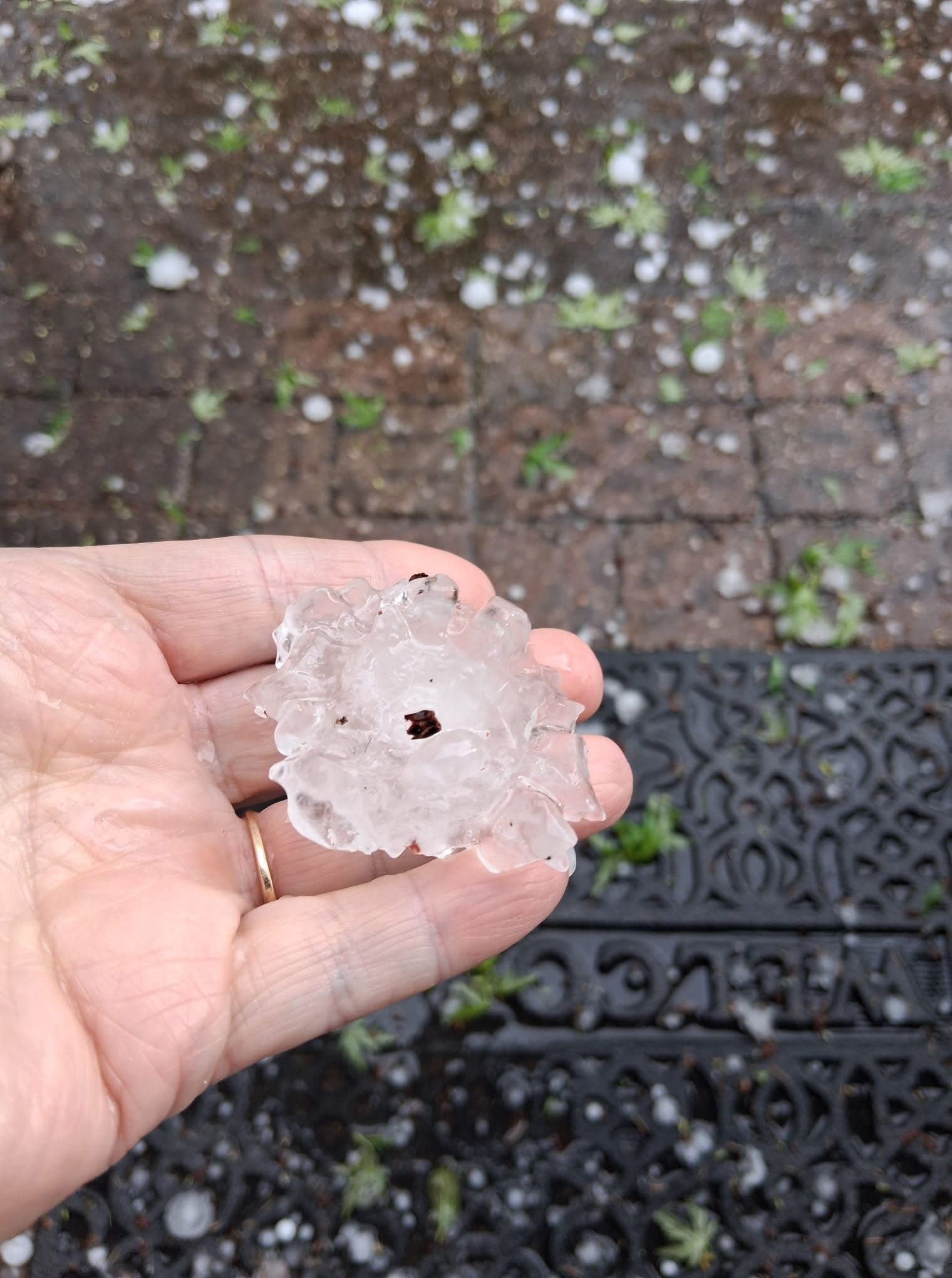 Inspecting Metal Roof Hail Damage in Delphi